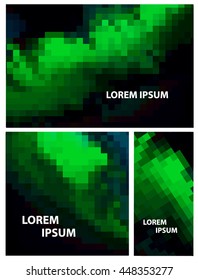 Set Background dark mosaic. Vector