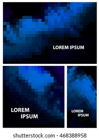 Set Background dark mosaic. Vector