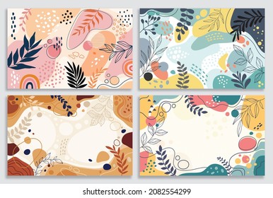 Set background for design. Colorful background with tropical plants. Place for your text.