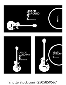 FONDO ESTABLECIDO DE LA ILUSTRACIÓN DE LA GUITARRA PARA LA MÚSICA HECHA POR CORELDRAW