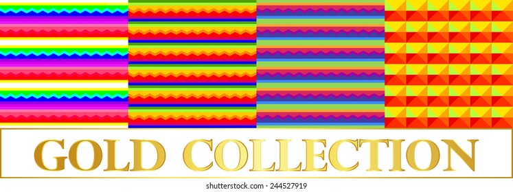 Set background with horizontal stripes. Rainbow vector pattern.