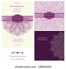 Set of background for invitation card vector eps 10