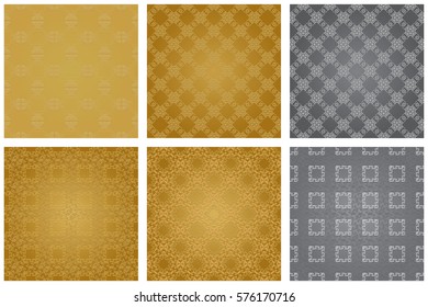 Set of background with islamic pattern.   Vector illustration. 