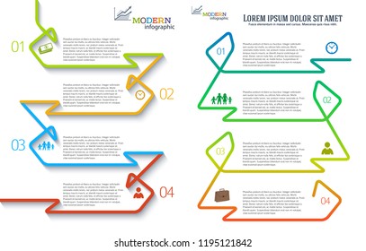 Plantilla de estilo de infografía de diseño moderno con triángulo de efecto 3d numerado. Ilustración vectorial EPS 10 para boletines de nuevos productos, Anuncios de Web, presentación de páginas