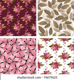 Set a background with pink flowers