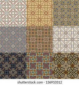 Set of background seamless celtic pattern