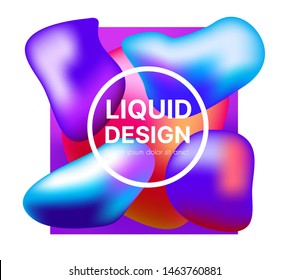 Set background style abstract liquid splash bubble space. Web backdrop pattern texture template for design and vector illustration.