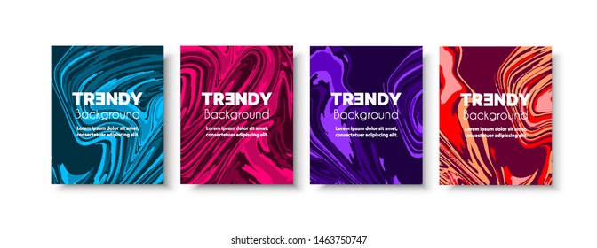 Set background style decorative abstract flowing liquid splash for backdrop space. Web fluid pattern texture template for design and vector illustration.