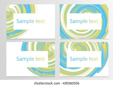 Set of background with swirl pattern and empty space for text