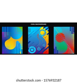 set background template with color gradient vector