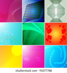 set of  backgrounds.