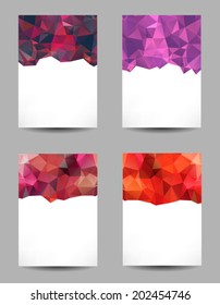 Set of backgrounds with abstract geometrical triangles