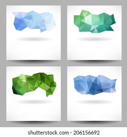 Set of backgrounds with abstract geometrical triangles