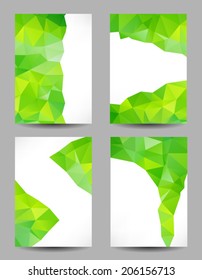 Set of backgrounds with abstract geometrical triangles