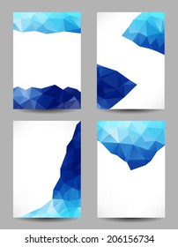 Set of backgrounds with abstract geometrical triangles