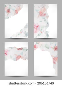 Set of backgrounds with abstract geometrical triangles