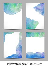Set of backgrounds with abstract geometrical triangles