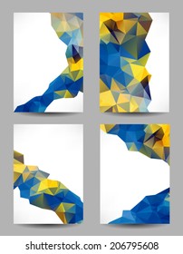 Set of backgrounds with abstract geometrical triangles