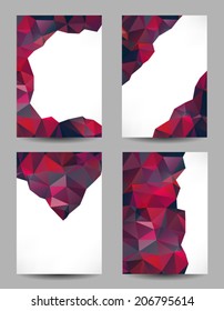 Set of backgrounds with abstract geometrical triangles