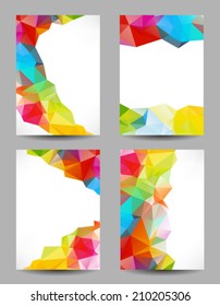 Set of backgrounds with abstract geometrical triangles