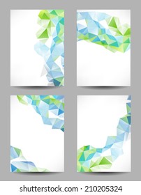 Set of backgrounds with abstract geometrical triangles