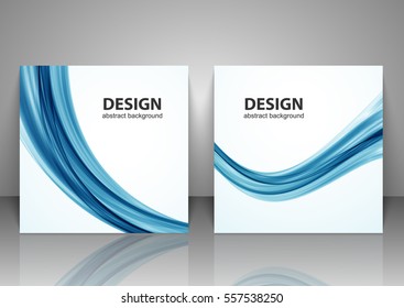 Set of backgrounds. Abstract wave background. Vector illustration

