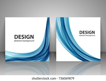 Set of backgrounds. Abstract wave background. Vector illustration.