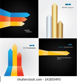 Set backgrounds. Arrows for graphics