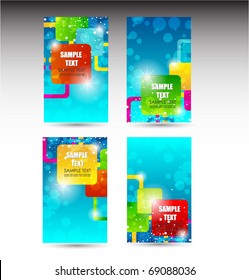 set of backgrounds or banners