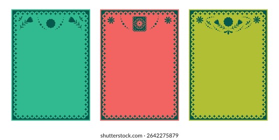 Conjunto de fundos para Cinco de Mayo, fiesta. Modelos mexicanos para convites, menus de restaurante, cartazes.