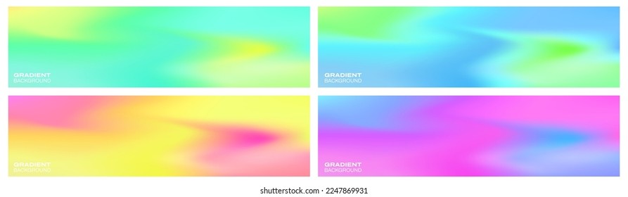 Set of backgrounds with colorful gradations for your branding, covers, invitations, posters and more. Vector illustration.