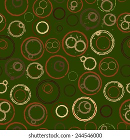 Set of backgrounds of colorful seamless pattern of circles, irregularly shaped