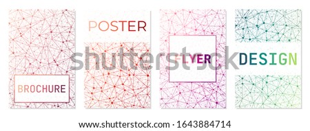 Set of backgrounds for covers or brochures. Can be used as cover, banner, flyer, poster, business card, brochure. Astonishing geometric background collection. Charming vector illustration.