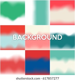 Set of backgrounds for design with smooth transitions. Vector illustration.