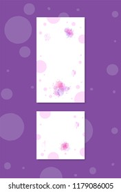 Set of backgrounds with dots and watercolor elements for social media networks. Story and post templates with  decoration. Banners with empty space for text. Vector illustration.