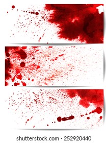 Set of backgrounds with eight highly detailed bloodstain 
