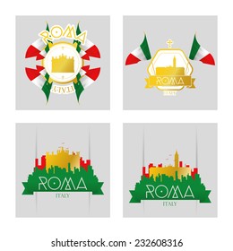 a set of backgrounds with famous places in rome