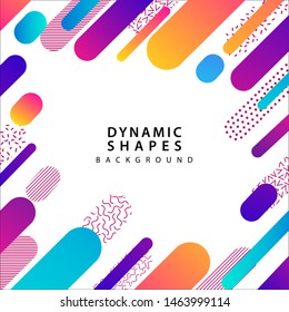 Set of backgrounds with Flat Dynamic Design. Applicable for Covers, Placards, Posters, Flyers and Banner Designs. Vector illustration.