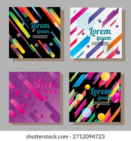 Set of Backgrounds with flat dynamic design