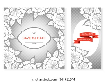 Set of backgrounds with  flower with space for your text