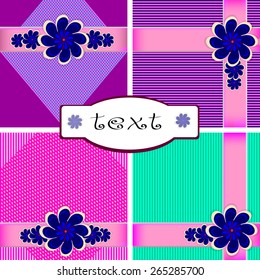 A set of backgrounds for greeting card, vector