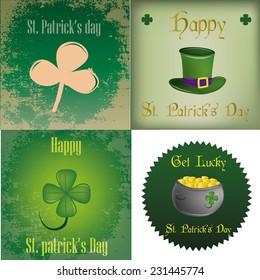 a set of backgrounds and labels with different elements for patrick's day