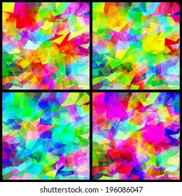 Set of backgrounds from multicolor polygons; Eps10