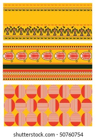 Set of backgrounds native  style design.