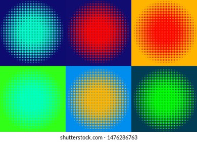 Set of backgrounds in pop art style. EPS-10
