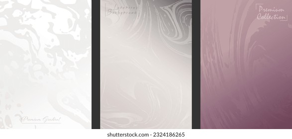 Un conjunto de antecedentes con colores de primera calidad. Colección de plantillas para el diseño de postales, invitaciones, empaque, saludos. Diseño de lujo para una idea creativa