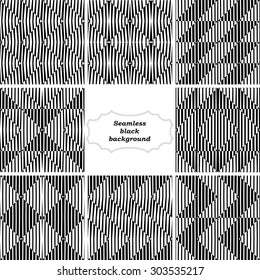 Set of backgrounds with simple lines patterns