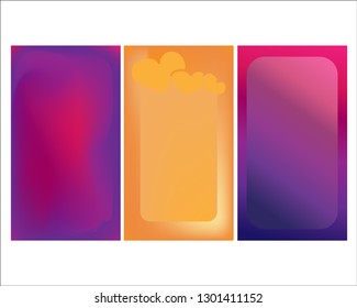 Set of backgrounds for social networks, brochures. Place to insert text. Vector illustration