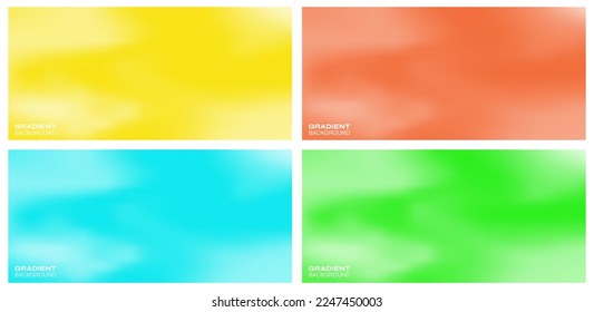 Hintergründe mit weichen bunten Farbabstufungen für Ihre Webseiten, Cover, Einladungen, Poster und mehr. Vektorgrafik.