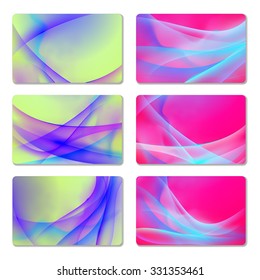 Set of backgrounds template for gift, credit, business cards or flyers